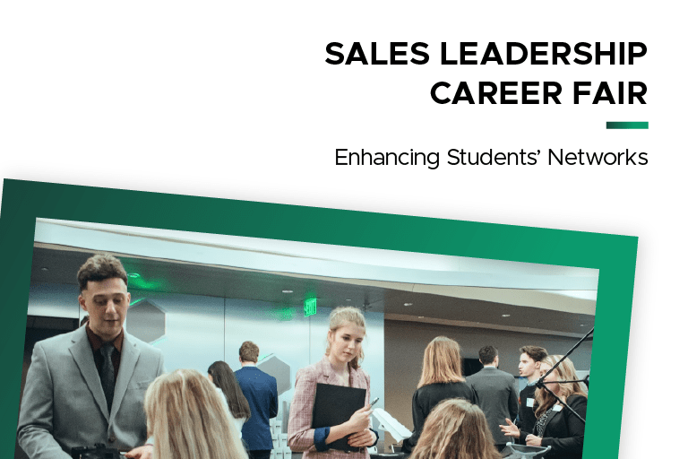 Photo of students attending the sales leadership career fair